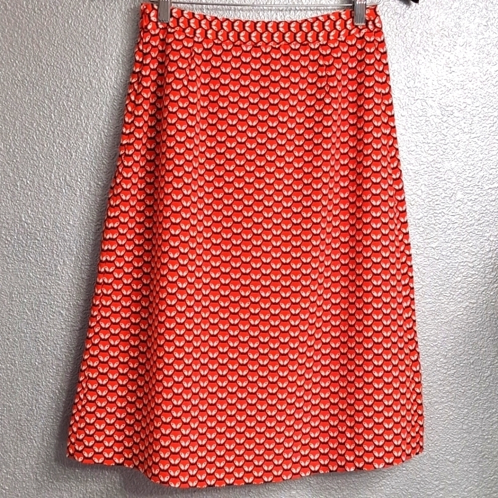 NWT The Limited Orange Fox Skirt Size 0